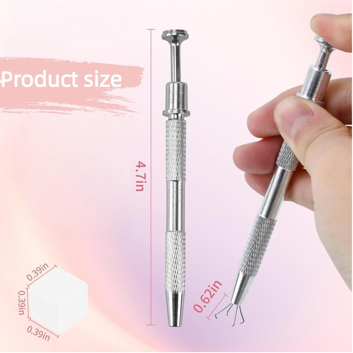 Gewaha 100 PCS Nail Sponges for Ombre Nail Art Supplies Brushes Design Tools Nail Tech Must Haves Accessories with 1 PCS Grab Pen for Salon image number 3