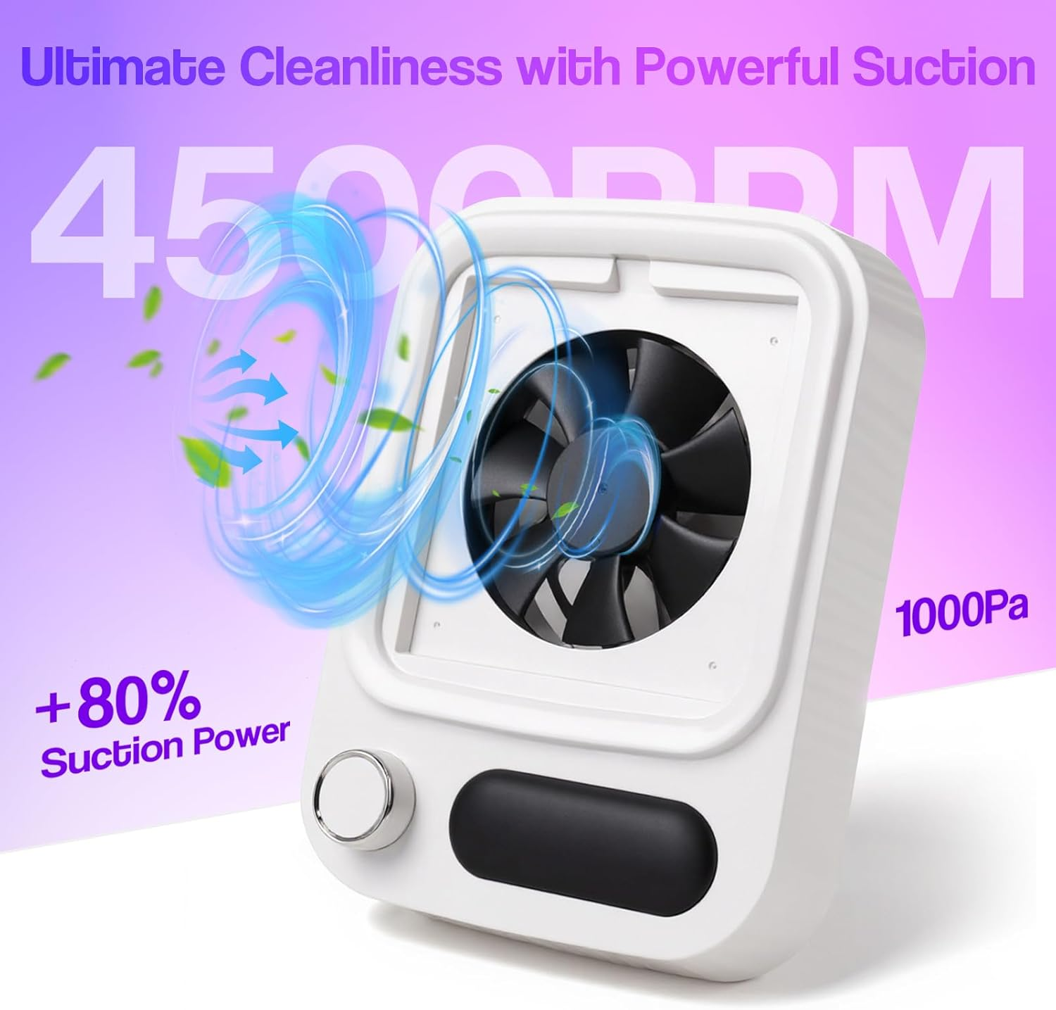 Advwin Professional 3-In-1 Nail Set: UV/LED Nail Lamp + Nail Dust Collector + Electric Nail Drill Kit, USB Power & 6 Grinding Bits image number 1