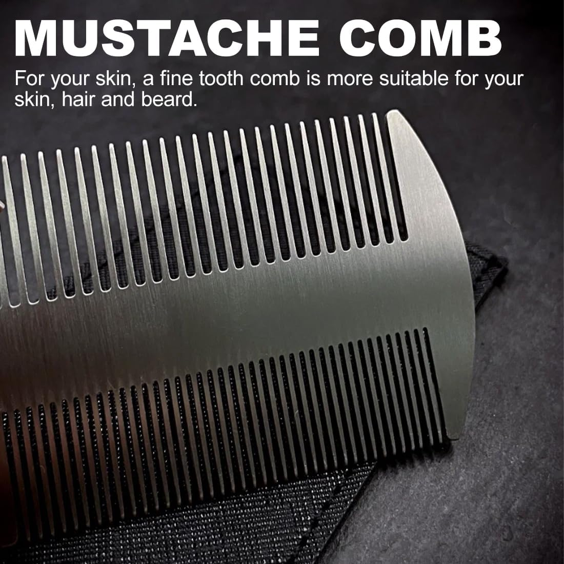 Double-Sided Beard Comb, Anti-Static Beard Comb with Double-Sided Comb, High-Quality Beard Comb, Beard Comb for Travel or on the Go