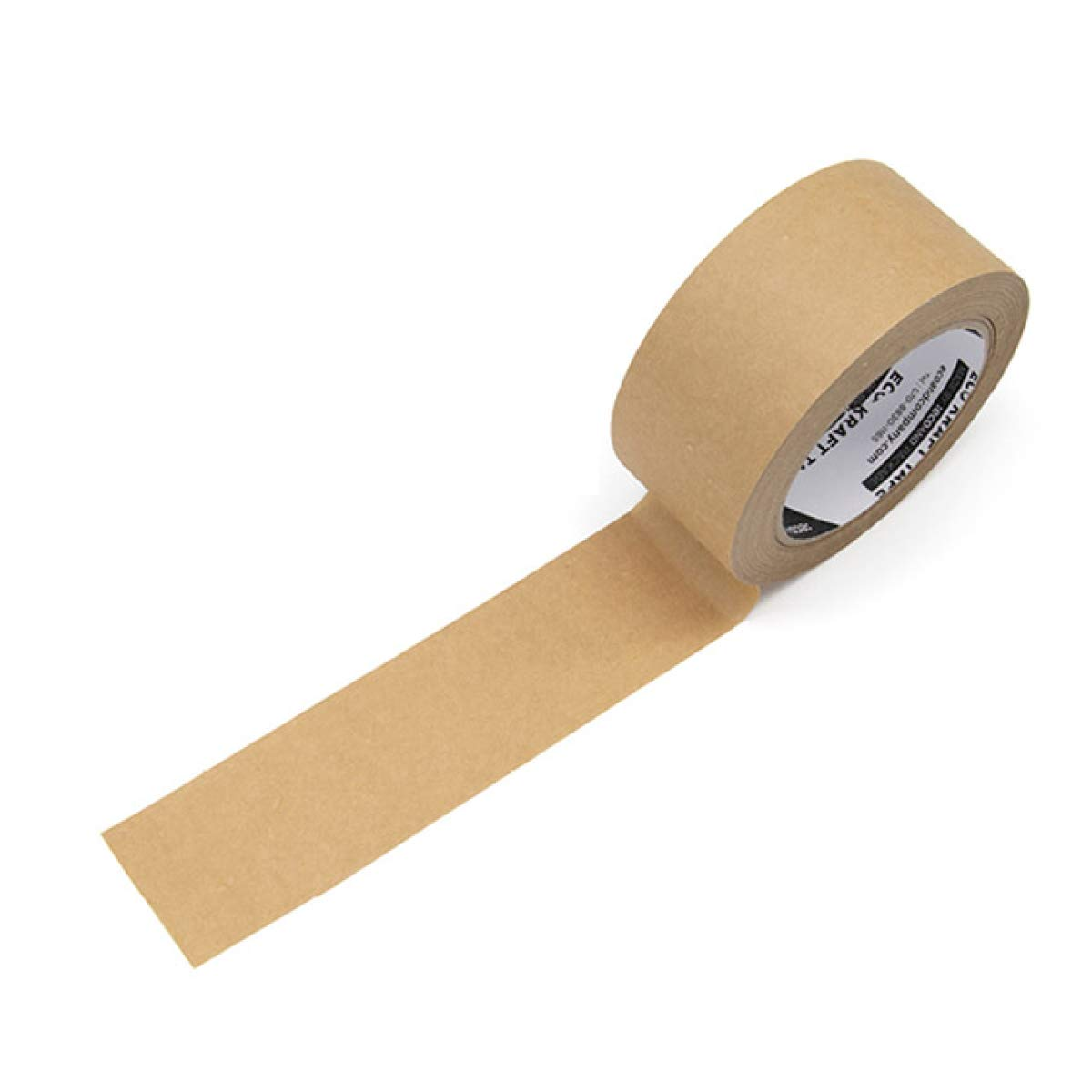 Brown Kraft Paper Tape, 2&rdquo; X 43 Yards, Writable Non-Coated Surface for Masking, Sealing, and Packaging Use, Eco-Friendly and Recyclable, Easy-To-Tear (Non-Printed)