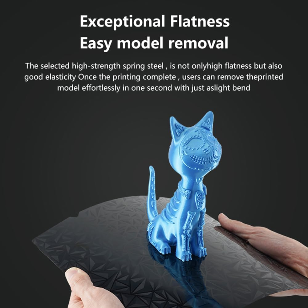 PEI PEO Build Plate 3D Print Bed Textured PEI Surface + Smooth PEO Surface Magnetic Spring Steel Flexible Platform Compatible with Ender-3 S1/ Ender-3 S1 Pro/End-5 S1/K1 3D Printers 235*235MM