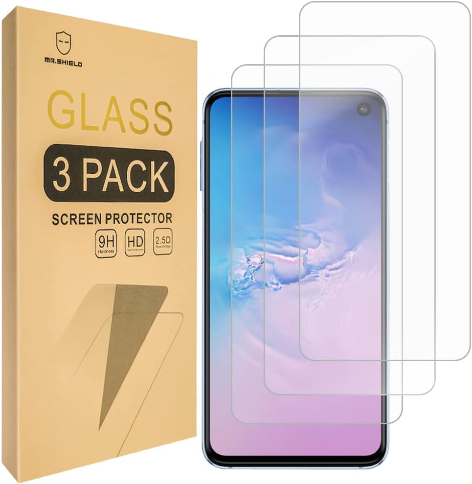 [3-Pack]- Mr.Shield for Samsung Galaxy S10E [Tempered Glass] Screen Protector [Japan Glass with 9H Hardness] with Lifetime Replacement