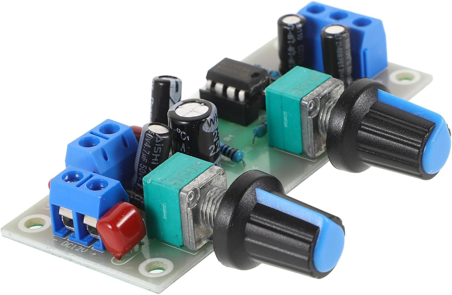 Gatuida Digital Subwoofer Power Amplifier Board Mini Amp with Low Pass Filter and Bass Adjustment Single Power 10-24V Pre Amp Audio Component Amplifier Module for Home Random Color image number 3