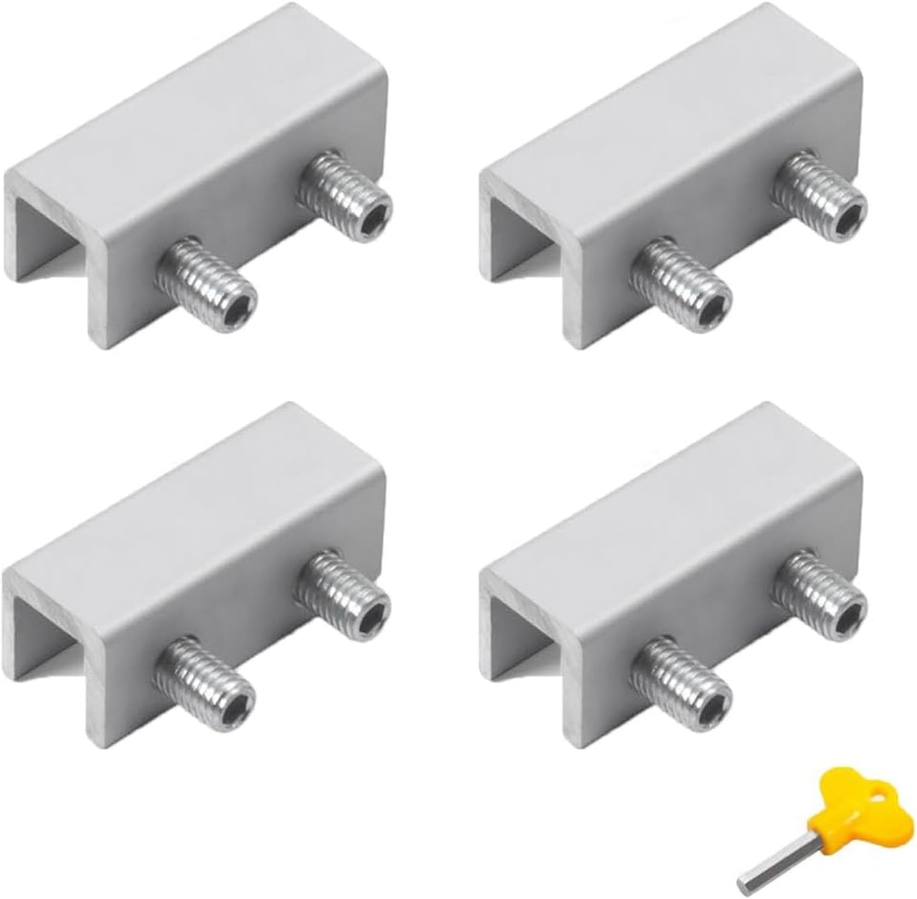 4 Sets Sliding Window Locks,Window Security Lock with Key,Adjustable Security Window Lock,Security Aluminum Door Lock,For Vertical Horizontal Sliding Windows Doors, Adjustable Window Locks image number 2