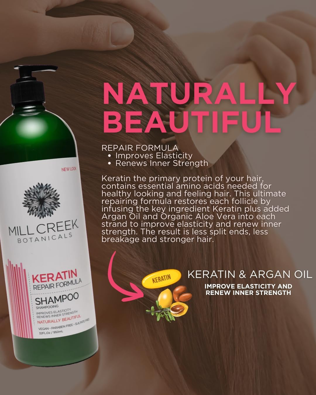 Mill Creek Botanicals - Keratin Repair Formula Shampoo - 14 Fl. Oz. image number 3