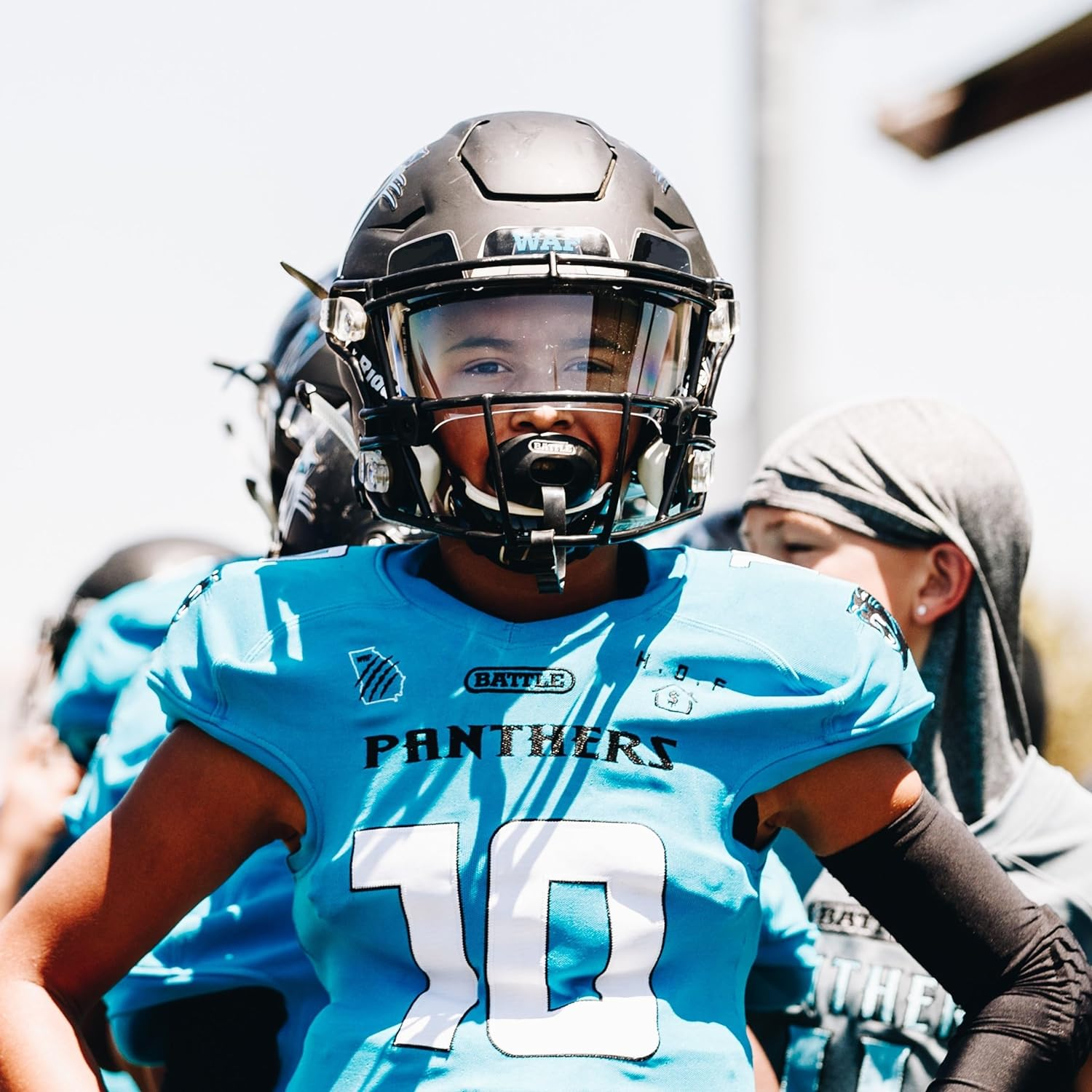 Battle Oxygen Lip Protector Mouthguard with Connected Strap - Neon Yellow image number 6