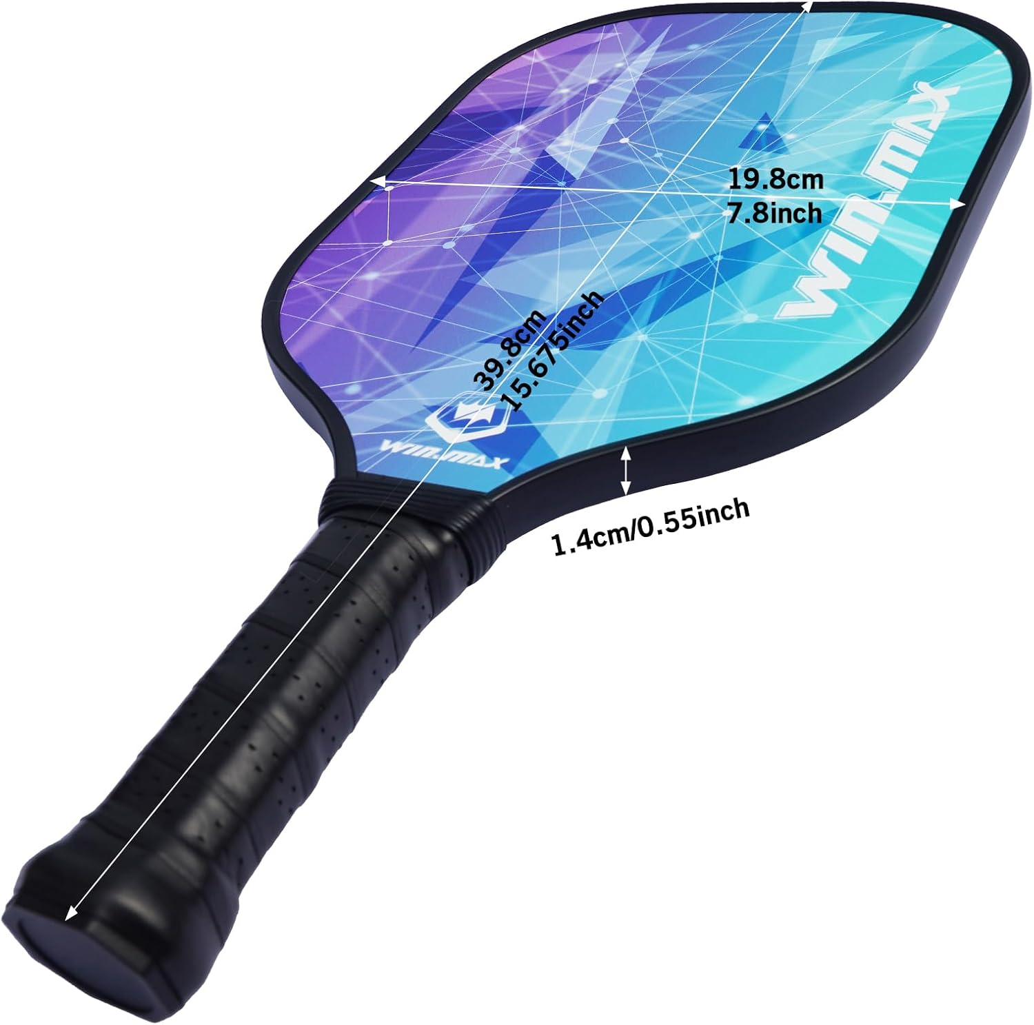 Pickleball Paddles, Fiberglass Surface Pickleball Set with Pickleball Rackets, Pickleball Paddles Set ​For Men Women, 4 Pickleballs and Carry Bag (Purple) image number 1