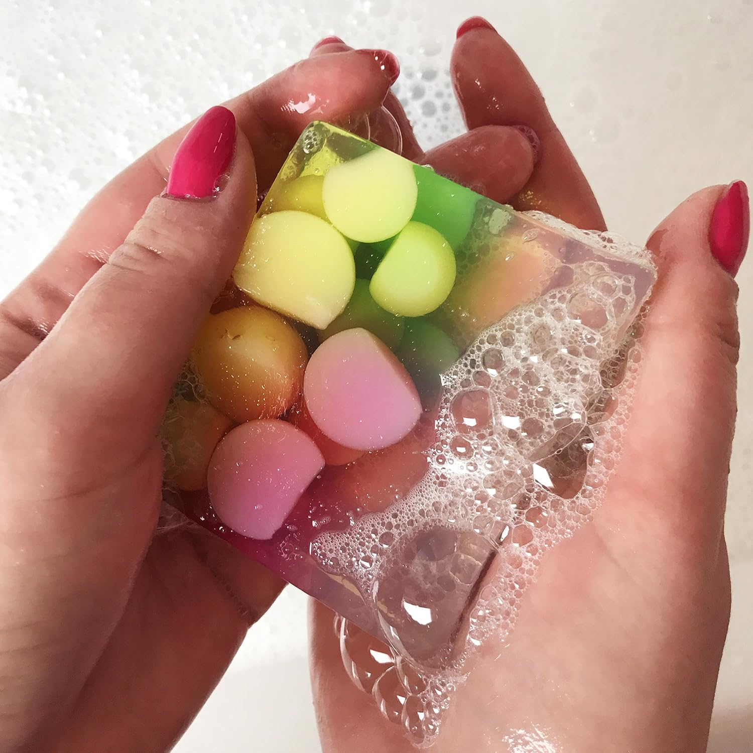 Bomb Cosmetics Soap Slice, Bubble up Fruity Scent, 100G, Uplifting and Refreshing, Enriched with Neroli and Lemon Essential Oils for Bath and Shower Use image number 2