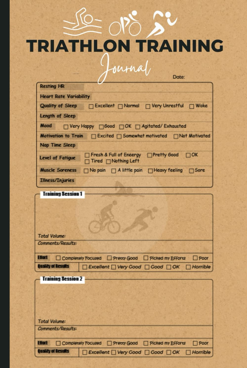 Triathlon Training Journal: an Exclusive Logbook for Triathletes, Comprising Weekly Workout Summaries for Effective Tracking