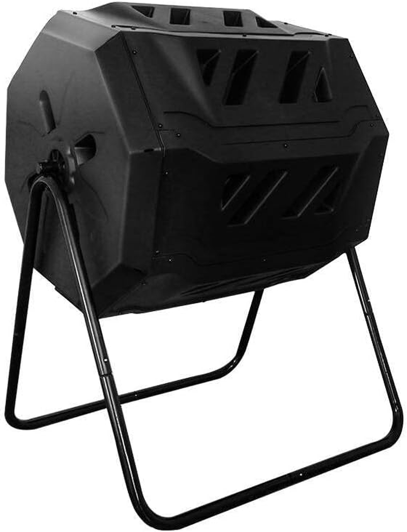 160L Tumbling Garden Compost Bin Heavy Duty with Easy Turn, Dual Chamber and Internal Churn Fins image number 5