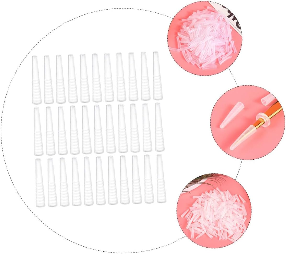 FOMIYES 50Pcs Tweezers Silicone Cover Caps Protective Sleeve for Eyelash Extension Precision Tool Suitable for Lash Technicians and Travel Use image number 4
