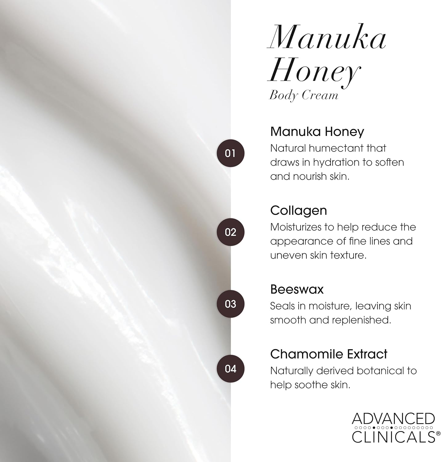 Advanced Clinicals Vitamin C Brightening Cream + Manuka Honey Body Lotion & Face Moisturizer 2Pc Skin Care Bundle | anti Aging Body Butter Lotion for Women, Dry Skin, & Wrinkles, 2Pc