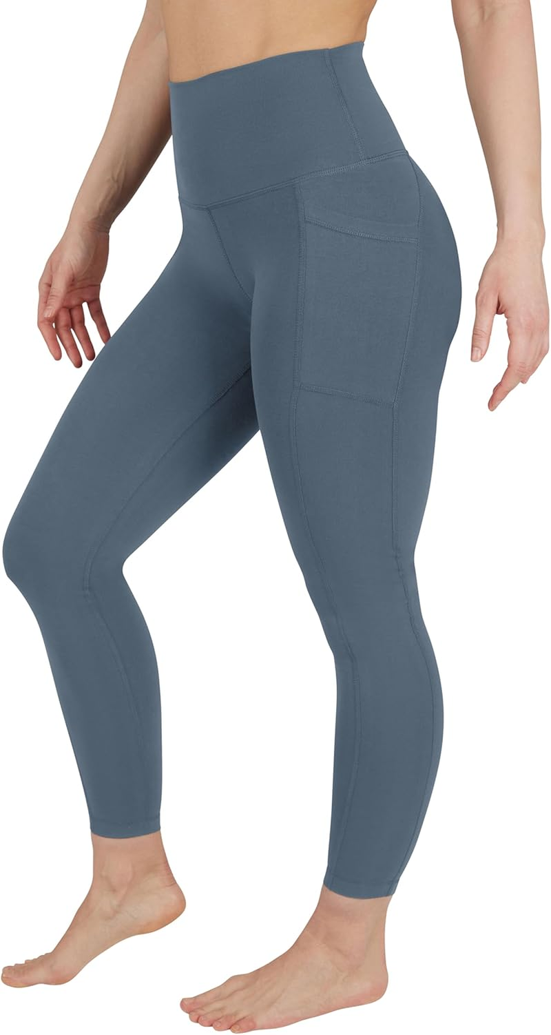 90 Degree by Reflex High Waist Disco Pants - Shiny Hi-Rise Capri Leggings image number 4