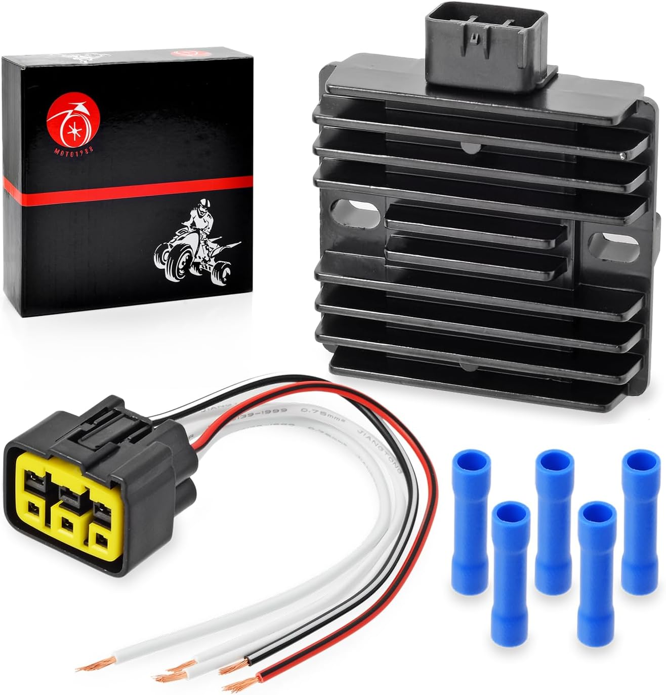 Voltage Regulator Rectifier & Plug for YAMAHA V-Star 650 1100 XVS650 XVS1100 Road Star XV1600 XV1700 Royal Star XVZ1300 YZF R6 WR250E WR250X SR400 image number 2