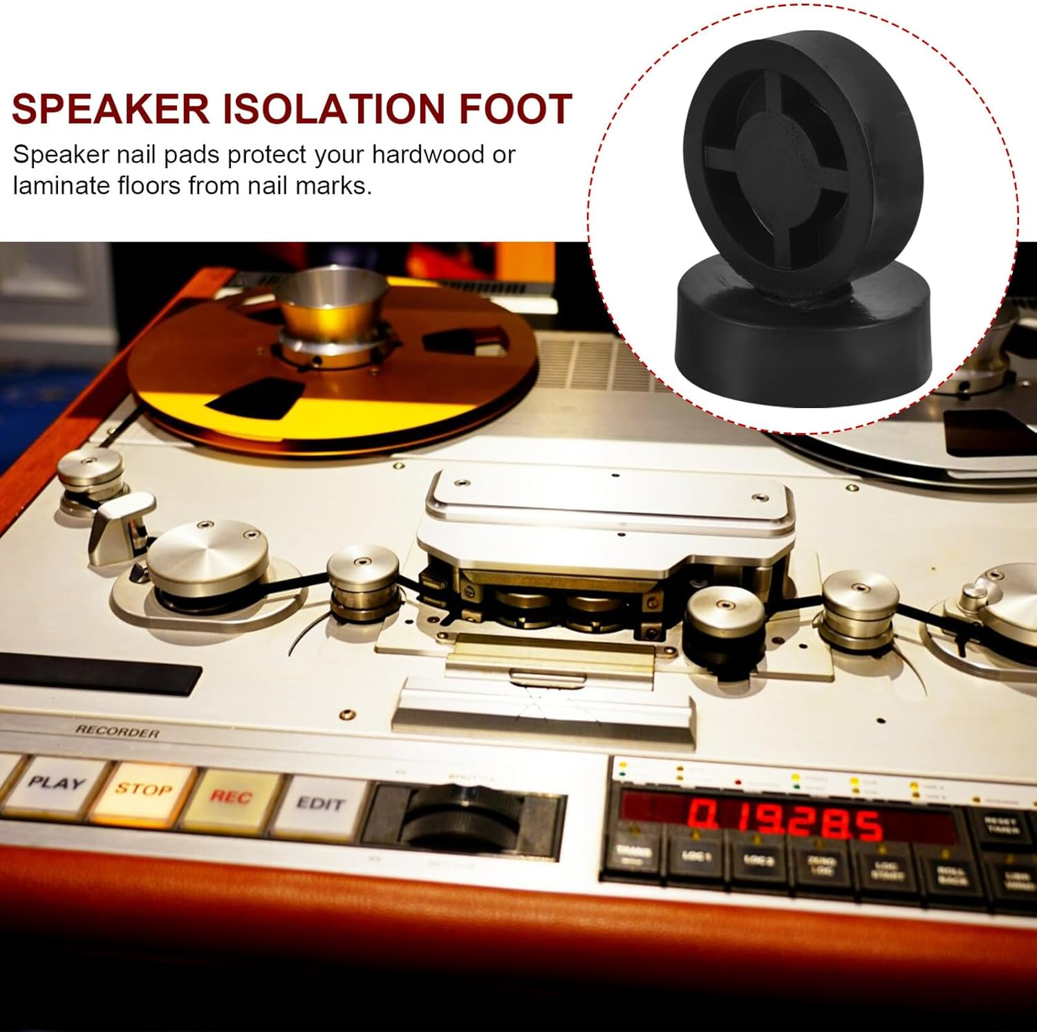 LIGIGWASH 4Pcs Rubber Speaker Isolation Feet Pads for Turntable Amplifier Subwoofer Vibration Dampening Audio Foot Cushions Protect Hardwood Floors Non-Oxidizing Anti-Noise Pads for Hifi