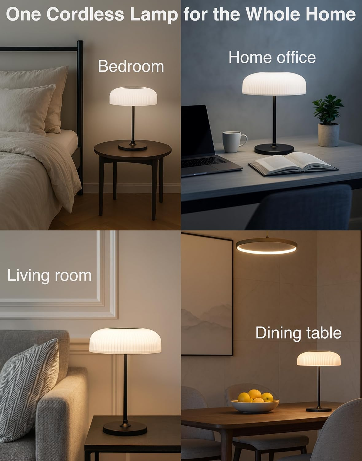 Orihome&reg; Cordless Table Lamp, Solar & USB-C Charging, IP44 Water-Resistant Dimmable Warm/Cool Light, Touch & Gesture Control, Portable Indoor Outdoor Lamp for Bedroom, Bathroom, Patio, Spa Area image number 6