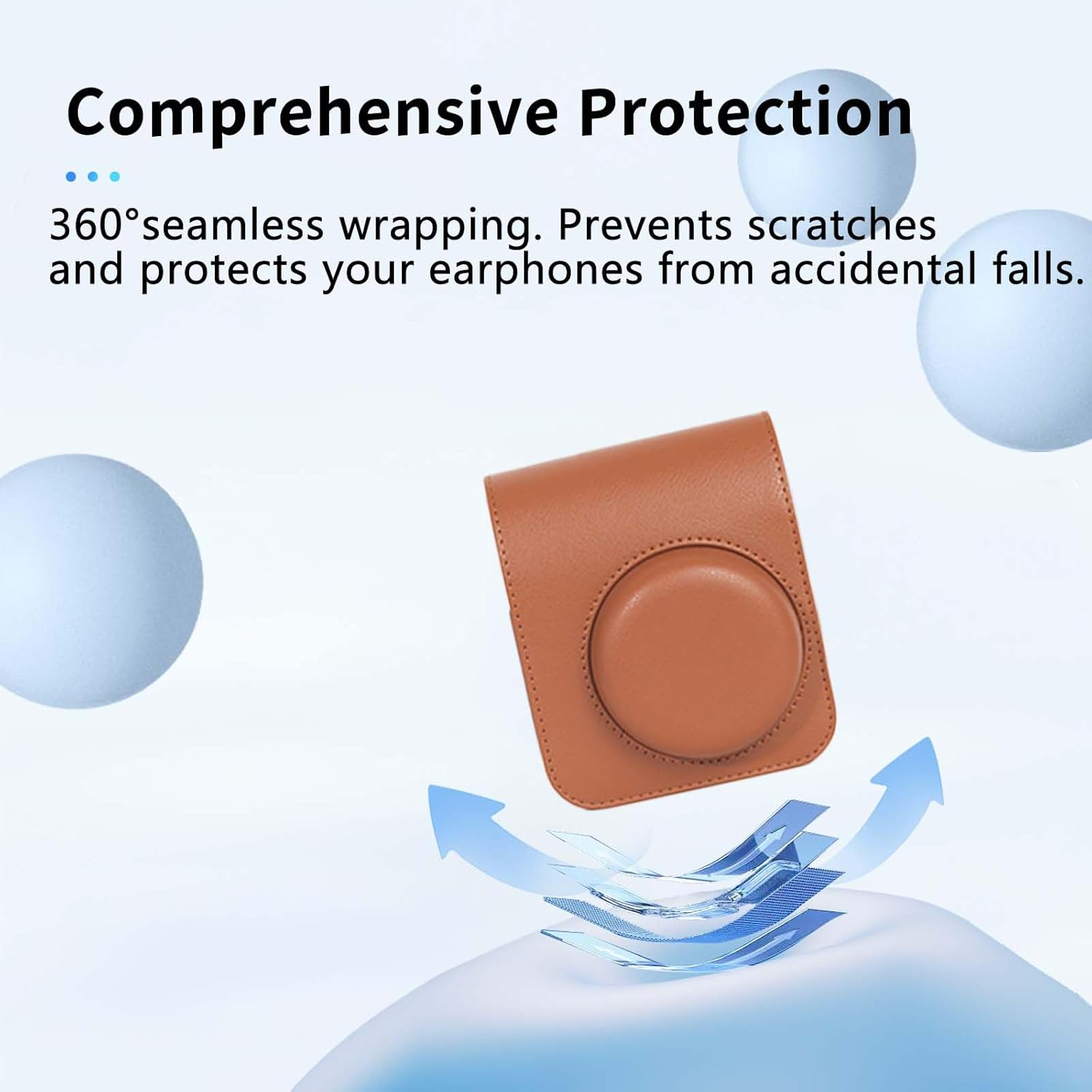 Case for Fujifilm Instax Mini 41,NOUKAJU Camera Storage Box,Portable Travel Carrying Protective Storage Case,Protective Case for Instax Mini 41 Camera((Brown) image number 5