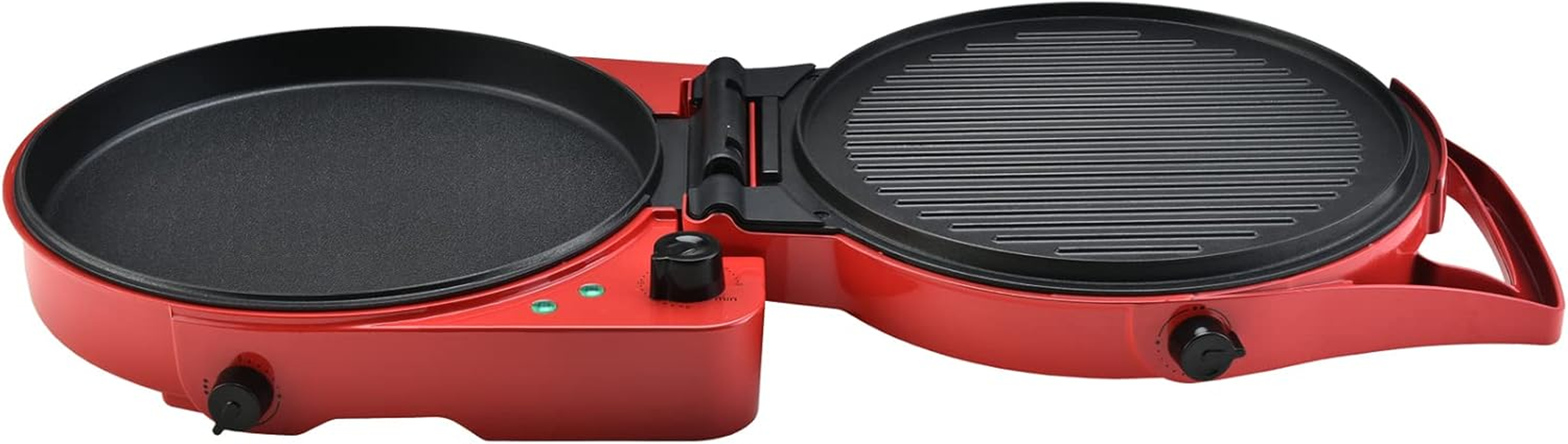 TODO 1800W Electric Pizza Maker Pizza Oven Dual Temperature Control Flat Grill - Red image number 3