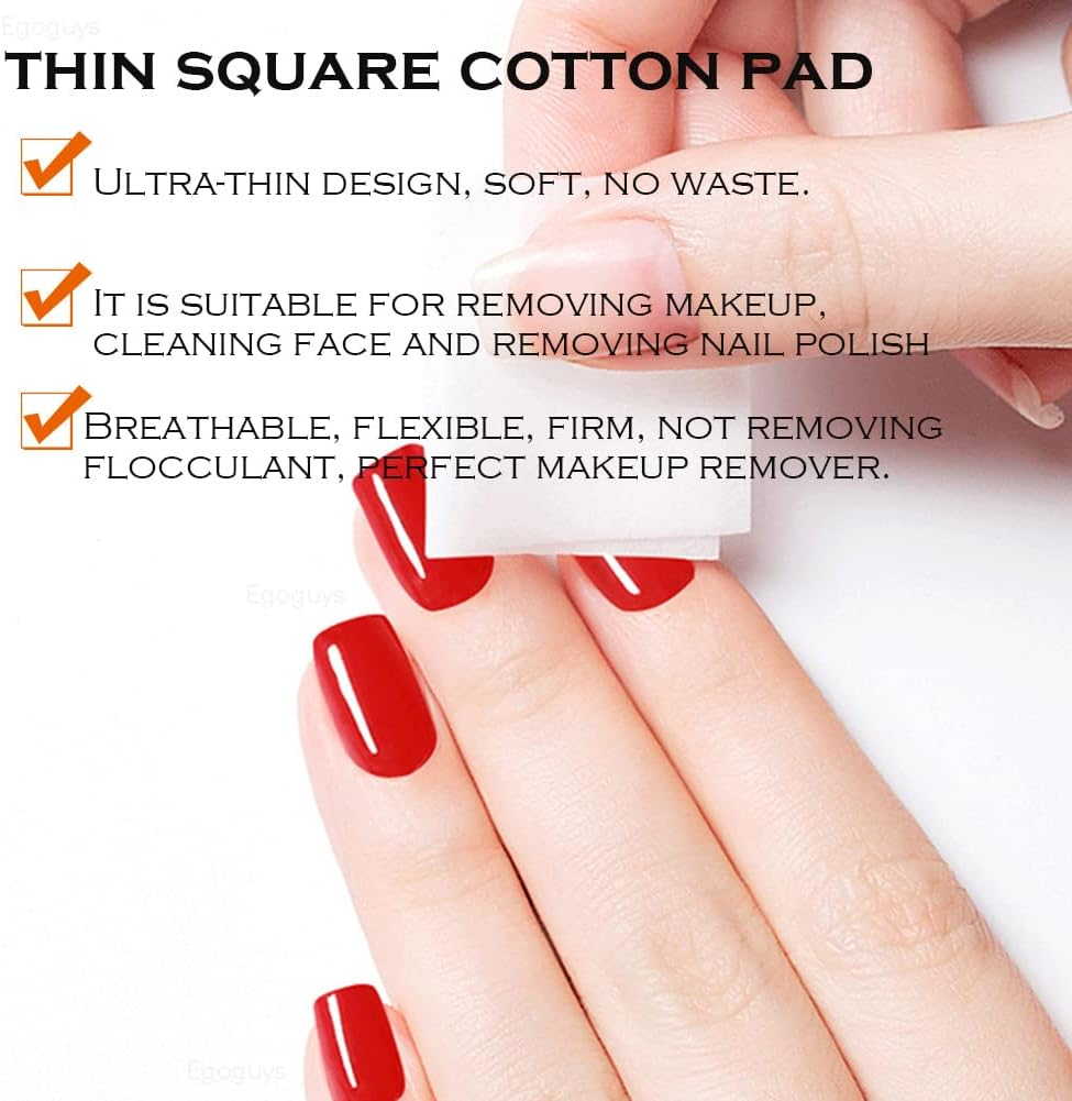 AKOAK 450 Pcs Manicure Removal Cleaning Tape Nonwoven Glue Cleaning Pad Nail Polish Cleaning Rags Pure Natural Cotton Fiber Eyelash Extension Accessories image number 5