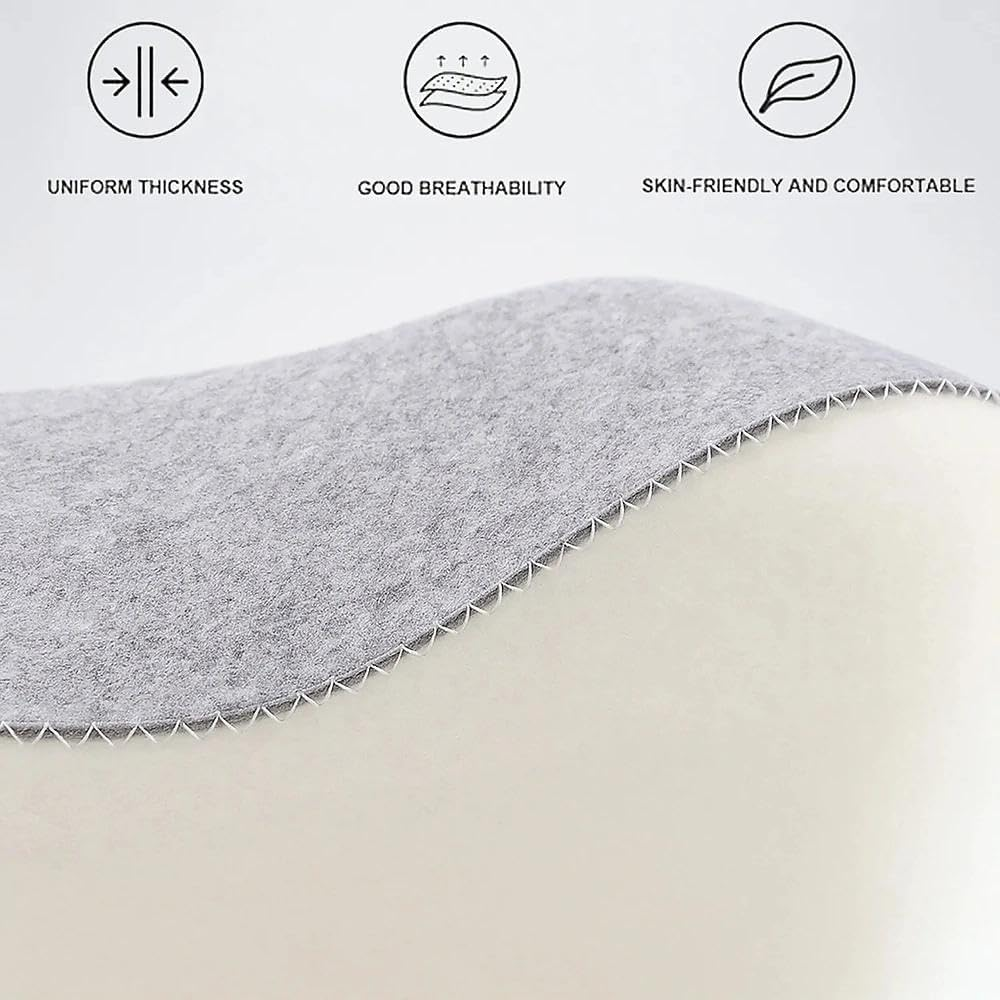 RUIBEX Wool Sauna Hat for Men and Women, Sauna Accessories for Banya and Spa, Sauna Cap Compatible with Sauna Use, White and Grey, 2 Pack image number 5