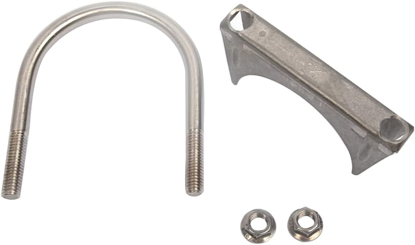 Universal Heavy Duty 3-1/2 Inch Stainless Exhaust Exhaust Clamp, 3.5&rdquo; Exhaust U-Bolt Clamps Saddle Design with Reinforced Ribs image number 6