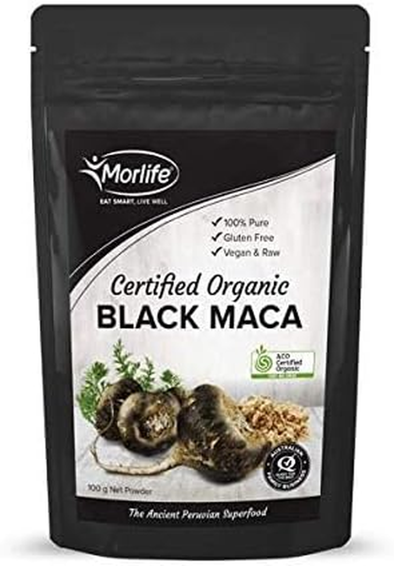 Morlife Black Maca Powder Certified Organic 100G image number 1