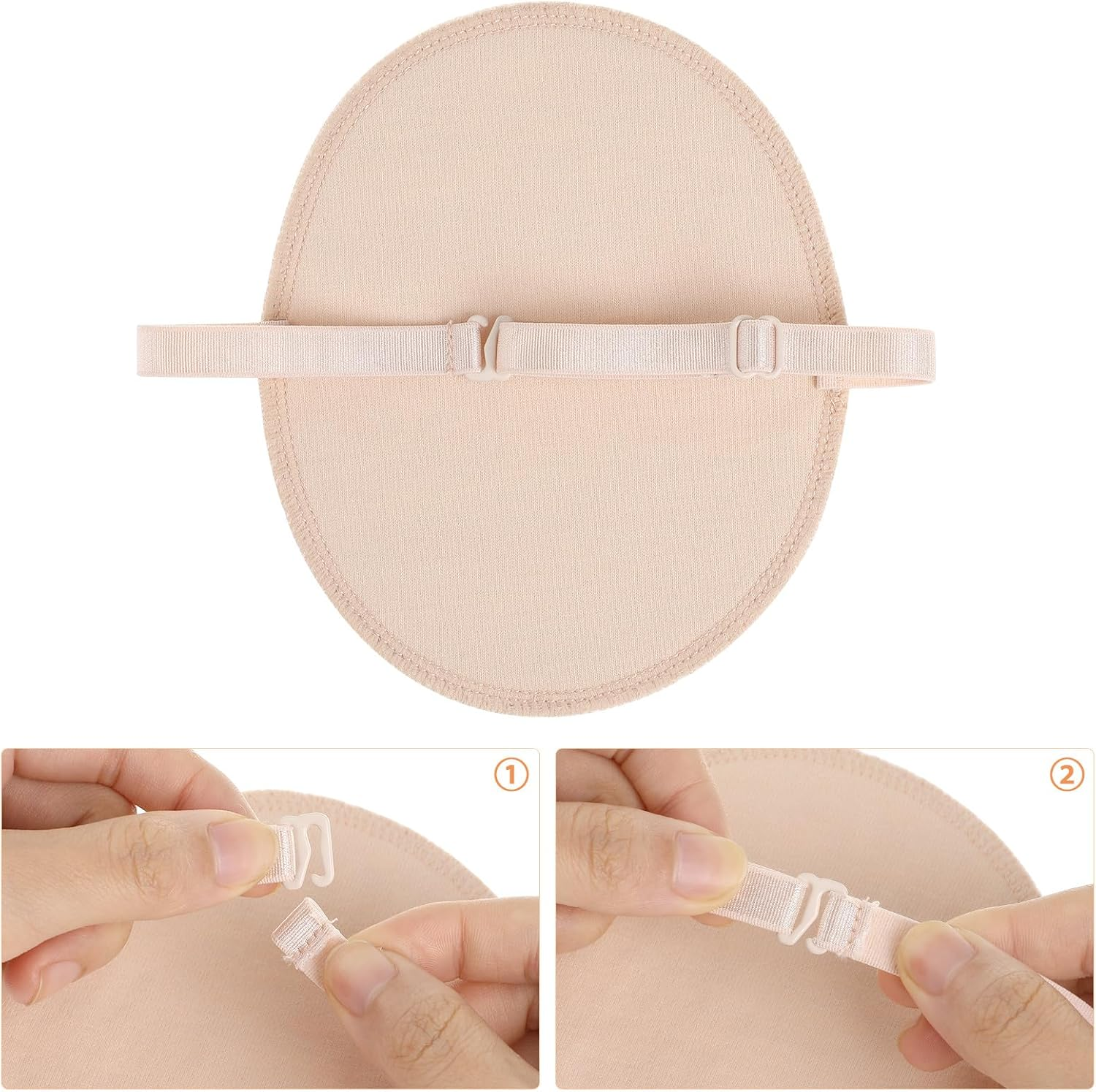 Iplusmile 1 Pair Underarm Sweat Absorbing Pads, Combed Cotton Soft Reusable Anti-Perspiration Patches for Use, Absorbent Sweat Pads Suitable for Sensitive Skin image number 4