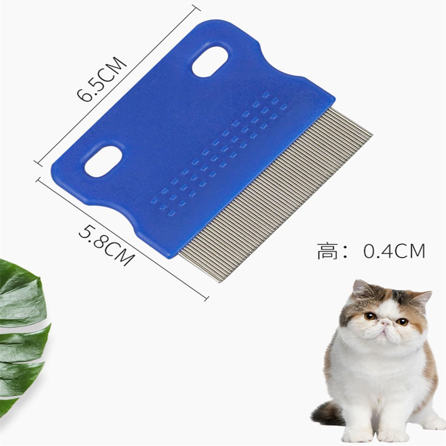 2 Pack Professional Eye Comb for Pets,Stainless Steel Tear Stain Remover for Cats & Dogs,Flea Lice Comb,Gentle Round-Head Grooming Tool,Precisely Removes Stains, Dirt and Debris from the Eye Area image number 4