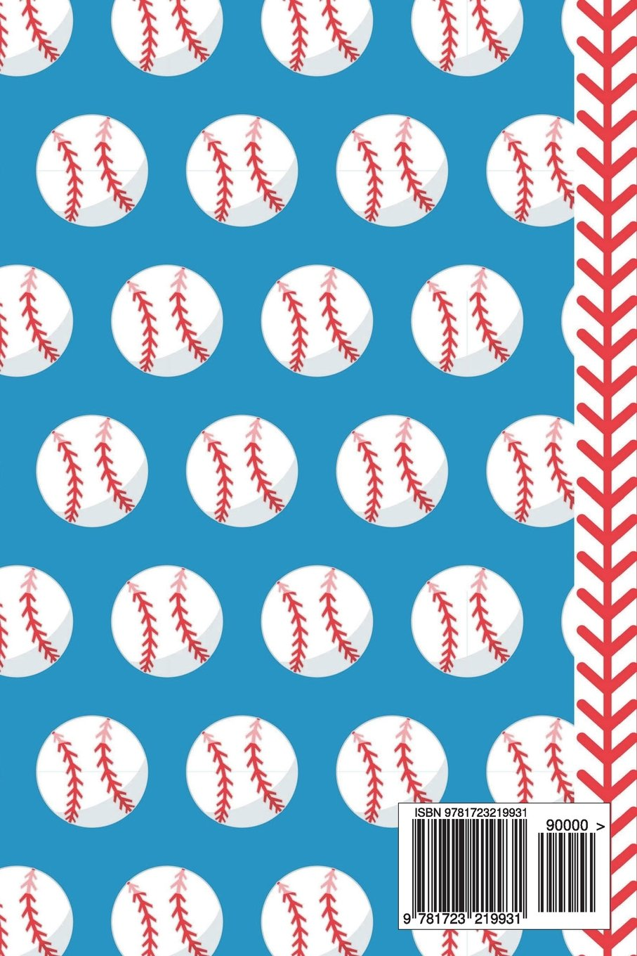 Baseball Red White Blue Journal Notebook: 100 Pages 6 X 9 Lined Writing Pages Paper Player Game Coach Team Fan Diary Planner to Do List image number 1