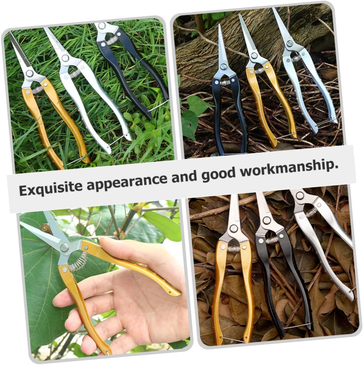 HOMOCONO 2Pcs Garden Shears Pruning Shears for Tree Trimming Plant Trimmers Pruners for Flower Gardening and Plant Care image number 2