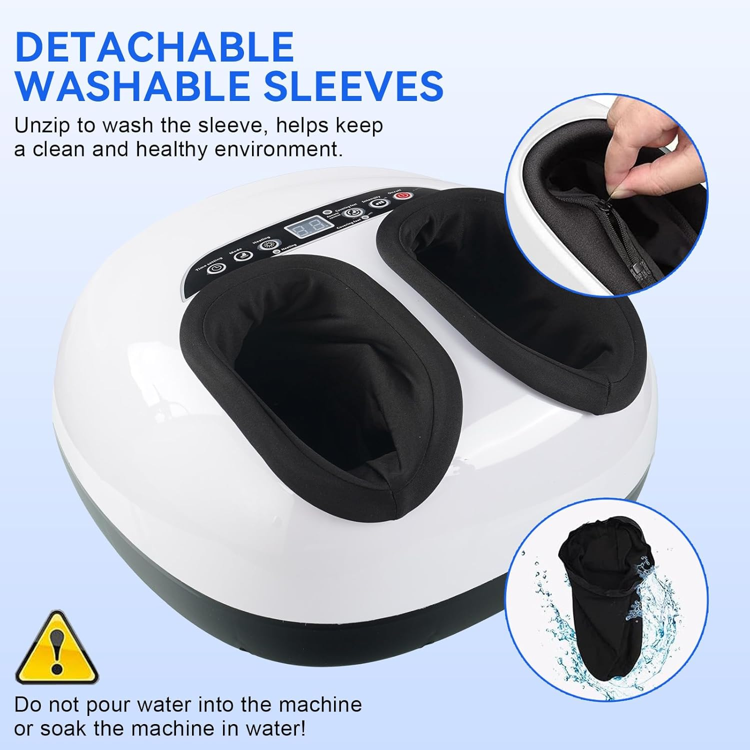 Foot Massager Machine with Heat, Deep Kneading Shiatsu Foot Massager with Air Compression, Soothe Muscles, Multiple Massage Modes & Adjustable Intensity image number 5