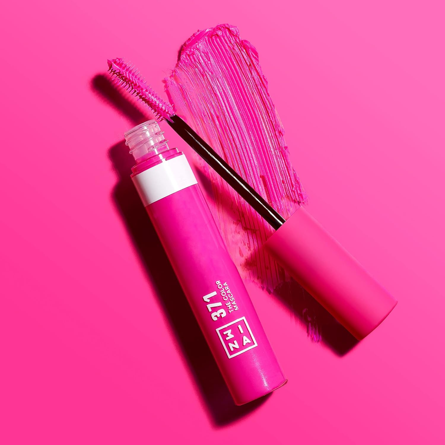 3INA MAKEUP - the Color Mascara 371 - Pink with Keratin - Circumference and Definition - Colourful for Sensitive Eyes and Long Lasting - Highly Pigmented - Vegan - Cruelty Free image number 6