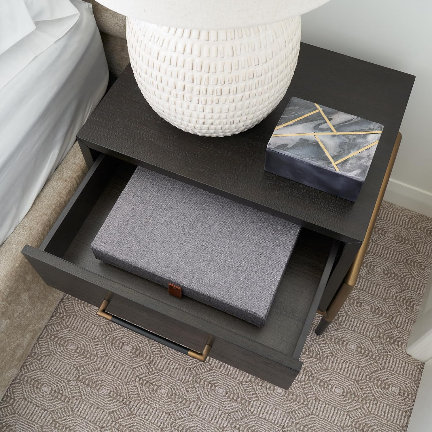 Decorative Photo Storage Boxes with Lids - Set of 2 Beautiful Linen Organizers Are Perfect to Safely Store Your Pictures, Documents, Scrapbooking Supplies, Keepsakes and Other Memories in Style image number 7