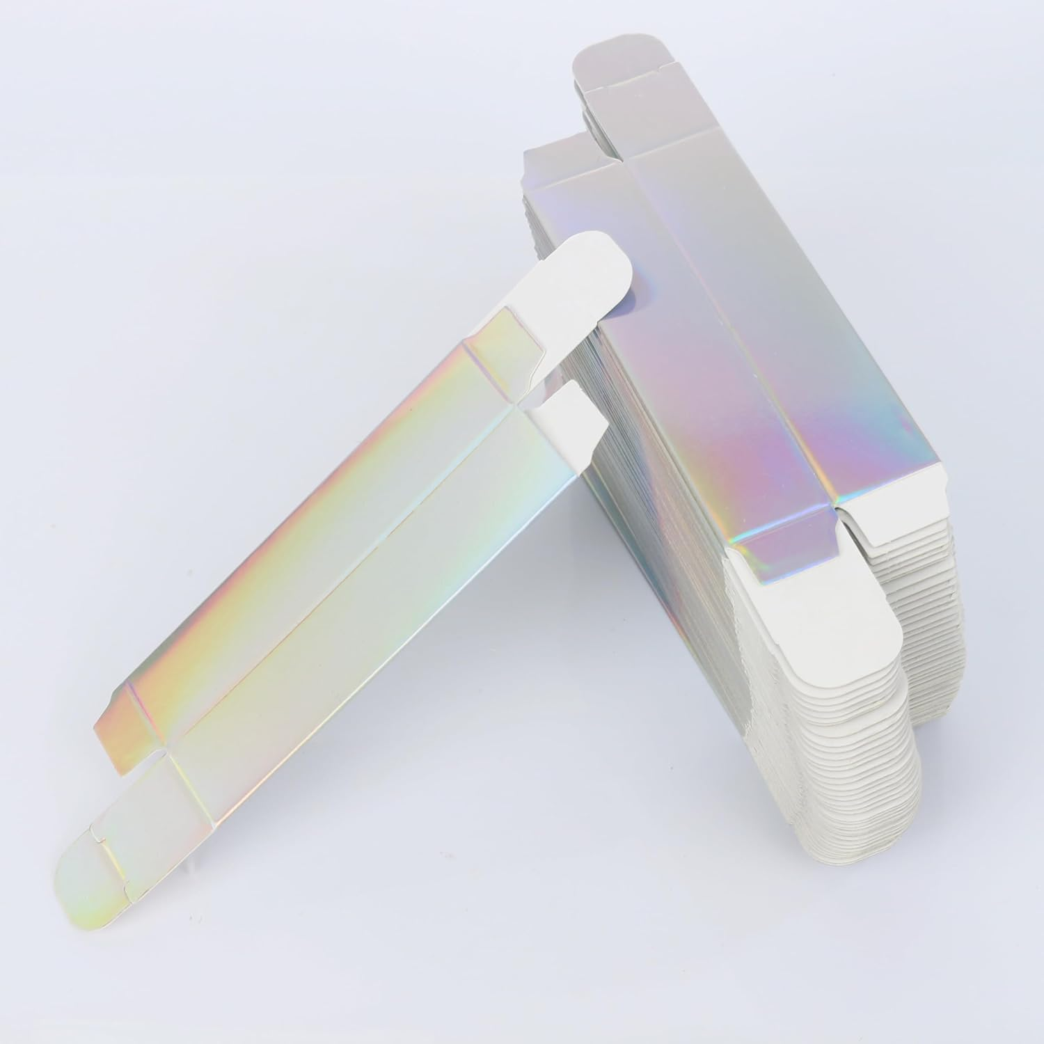 COSIDEA 50Pcs 23 * 23 * 103Mm Lip Gloss Craft Silver Paper Box Small Packing Boxes 350Gms for Pack Mascara image number 4