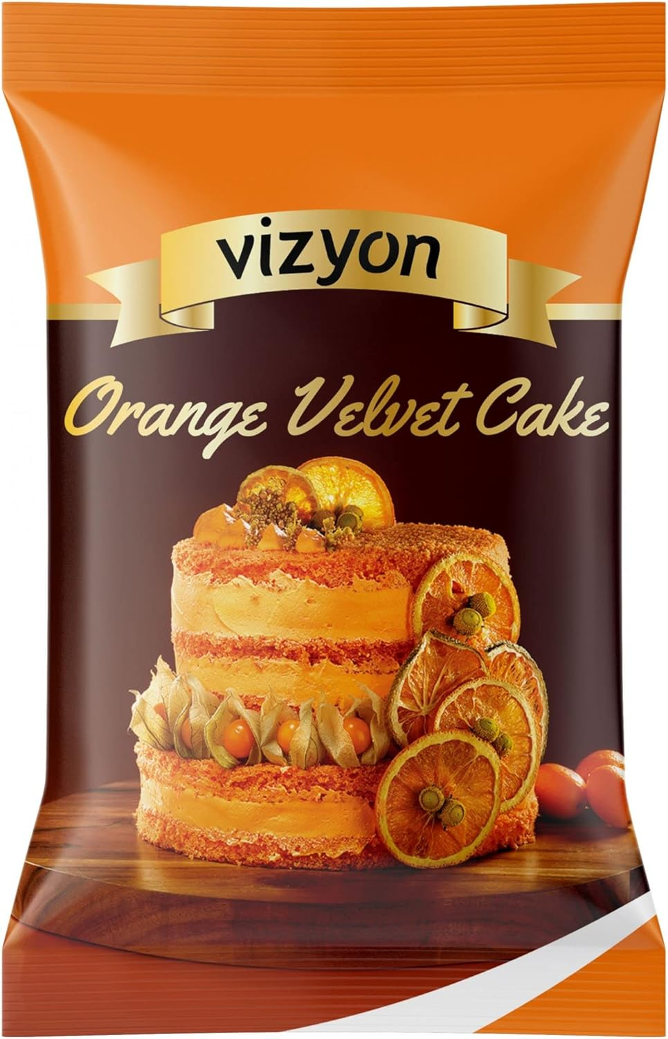 Vizyon Velvet Cake Mix 1 Kg, Orange