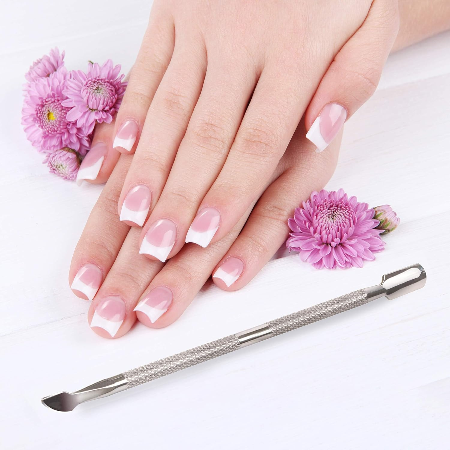 Professional Stainless Steel Dual Head Cuticle Pusher, Nail Scraper Tool for Gel Polish Removal, Manicure and Pedicure image number 4