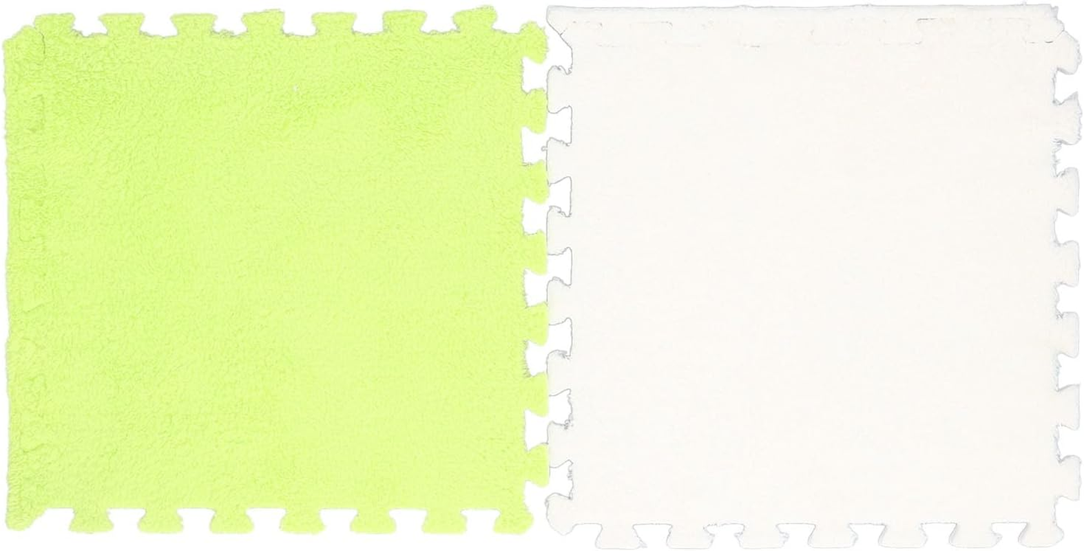 Fluorescent 10Pcs Plush Puzzle Foam Floor Mat, Interlocking Soft Square Foam Tiles 31X30Cm Area Rugs Carpet for Bedroom Parlor Decoration