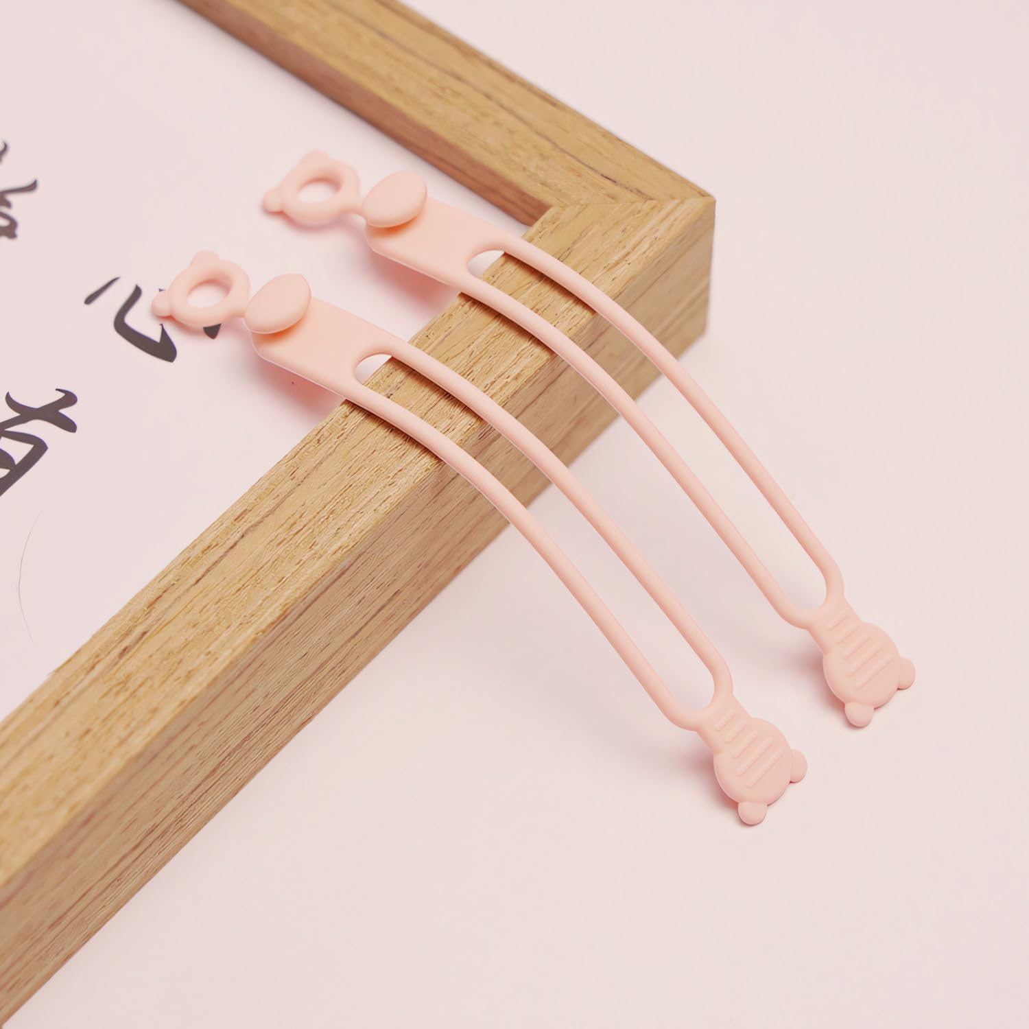 Silicone Cable Ties Straps Wire Organiser Reusable Fastening Cable Ties Cord Pack of 10 image number 4