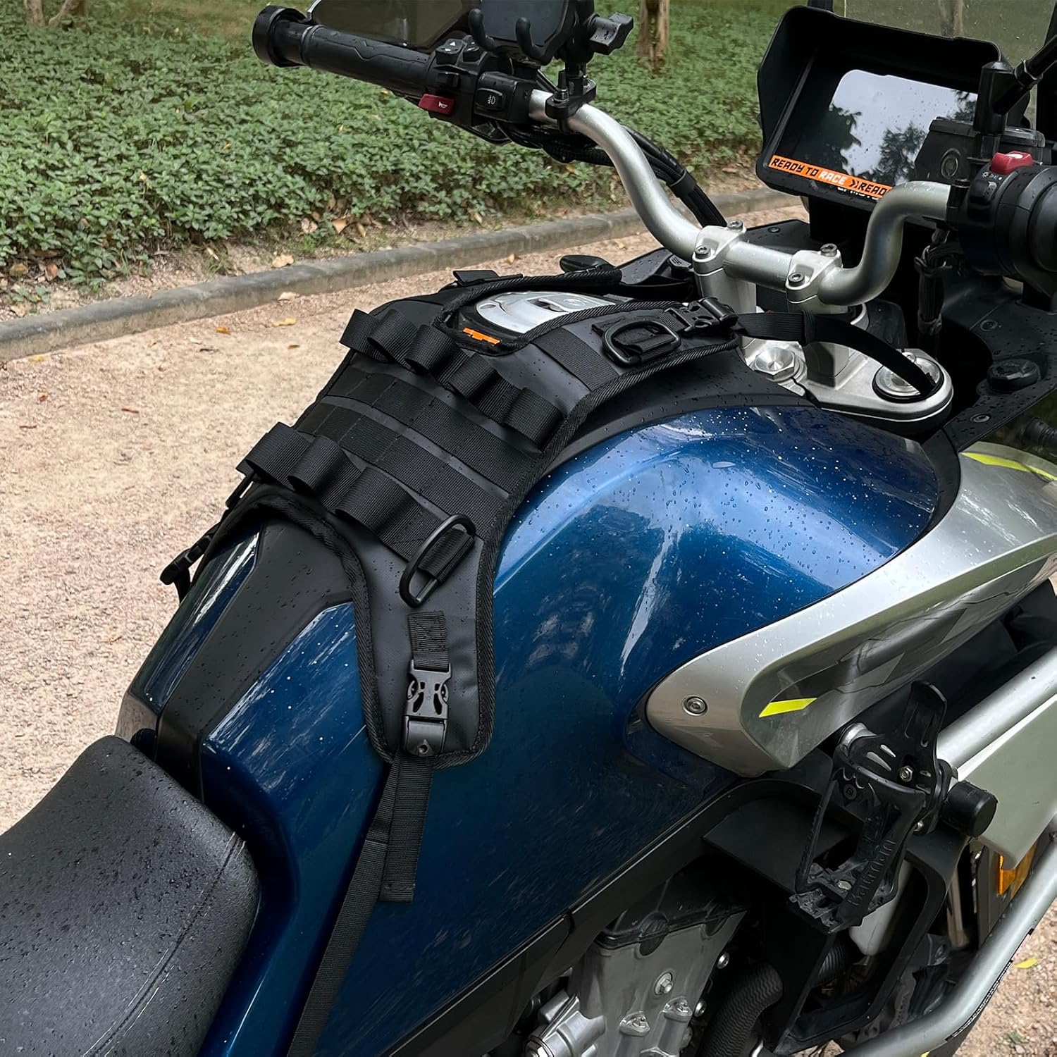 Universal Motorcycle Tank Bag Mounting Base,Tank Cover for Motorcycle Fuel Tank Bag/Bumper Bag/Clash Bar Bag - Motor Tank Expansion Storage Accessories (Tank Mount) (Tank Mount Waterproof) image number 2