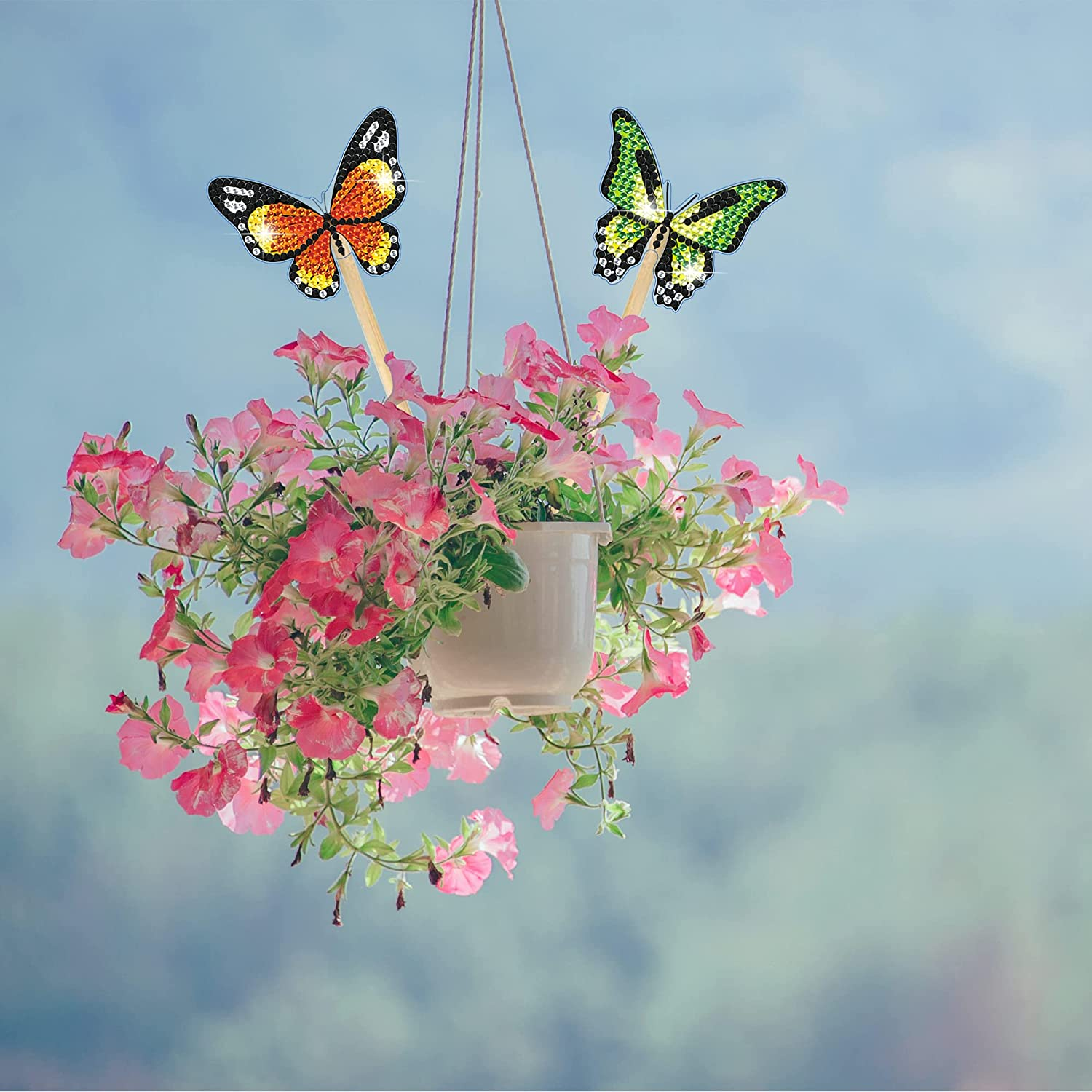 Vcekract 8 Pcs Butterfly Diamond Painting Kits, Acrylic Butterfly Garden Decor, Adult Crafts, Non-Foldable image number 5