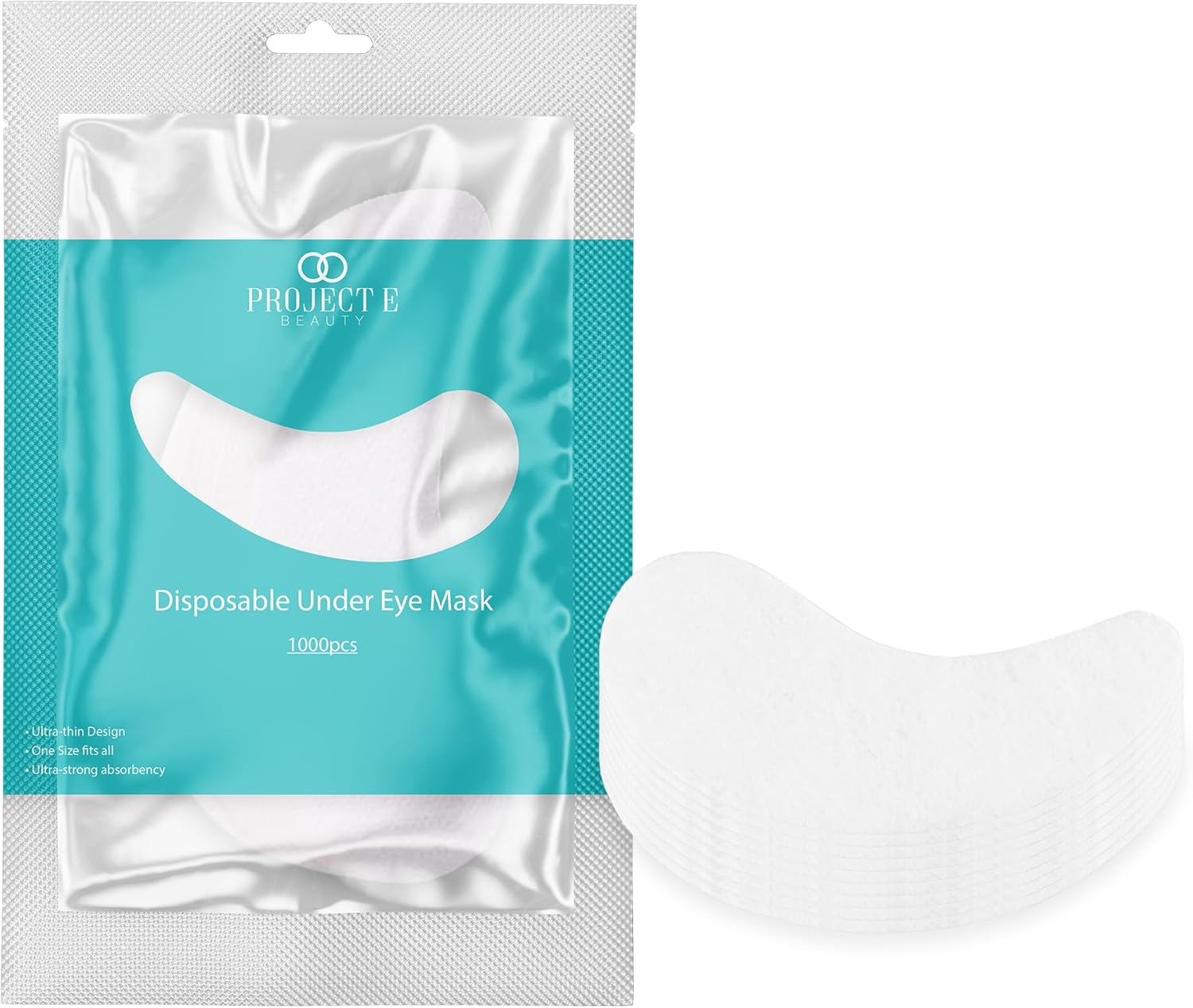1000Pcs Disposable DIY Non-Woven Eye Mask Paper by Project E Beauty | DIY Cotton Eye Care Mask | for Skincare & Spa Salon Use | Cosmetic Facial Paper for Toner, Serum, or Lotion