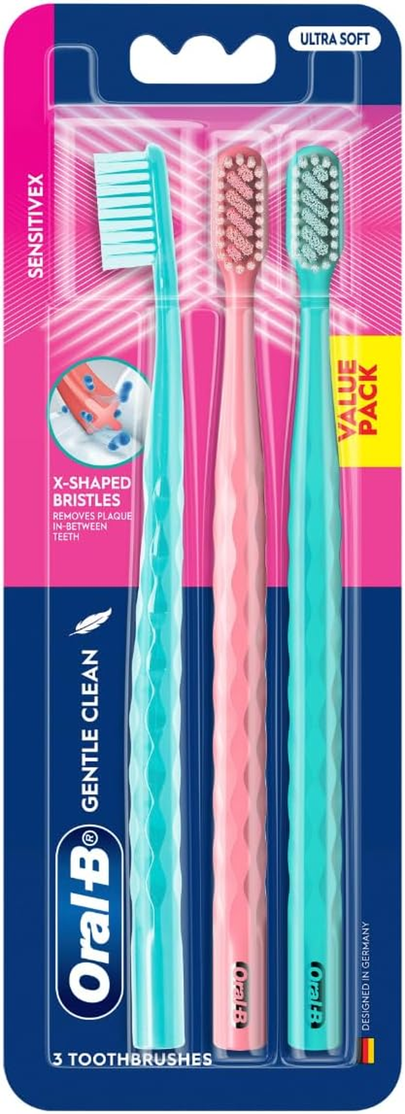 Oral-B Sensitive X Deep Clean Toothbrush, 6 Pack image number 1