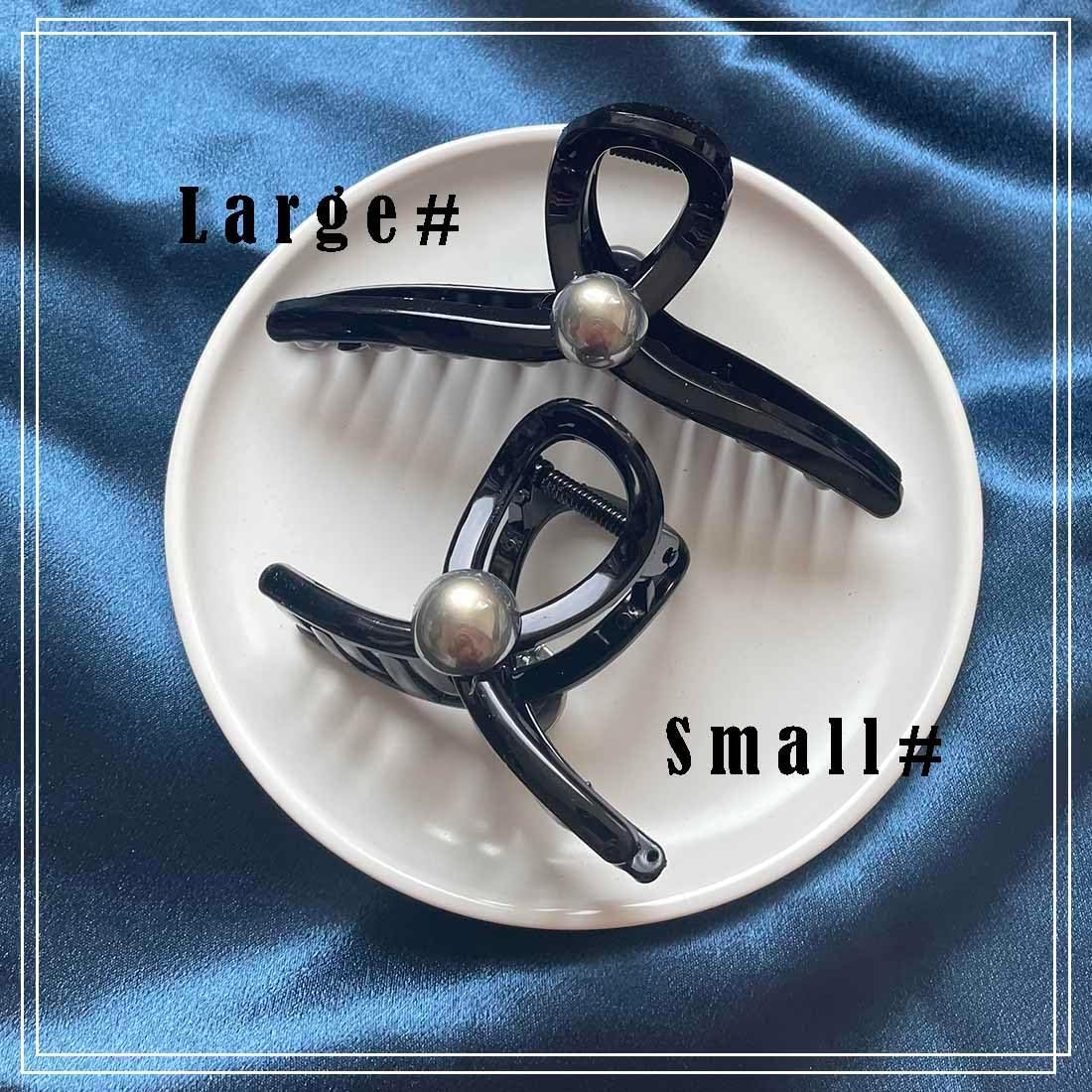 Resweky 2 Beads Brown Hair Clips Cute Hair Clips for Women and Girls (Brown, Small) image number 3