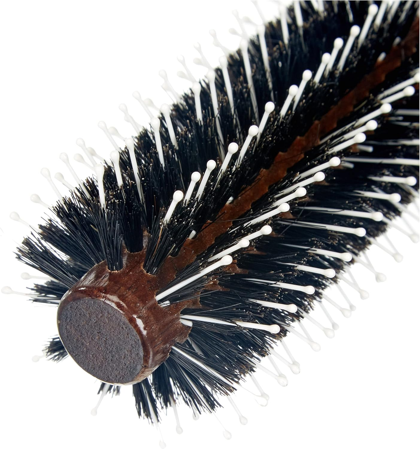 HERCULES S&Auml;GEMANN - 9027 round Brush | Nourishing Natural Hair Brush | Boar Bristle Brush with Polyamide Pins | Allows Easy Blow Drying and Styling of Voluminous Hairstyles | Dark Wood image number 4