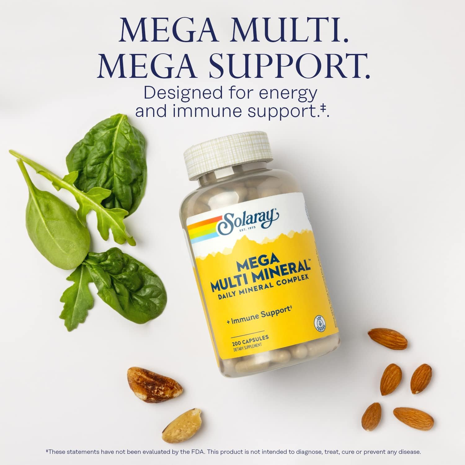 Solaray Mega Multi Mineral | 200 Capsules image number 5