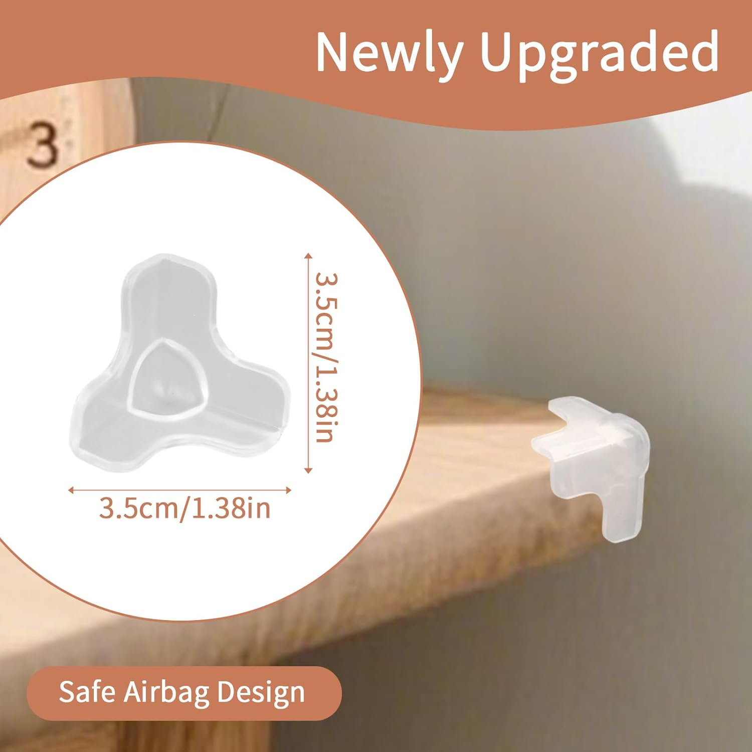 12Pcs Baby Corner Protectors, 3D Airbag Clear L-Shape Furniture Edge Guards & Bumpers for Table Edges Sharp Corners Child Proofing Corner Guards Covers to Prevent Injuries image number 4