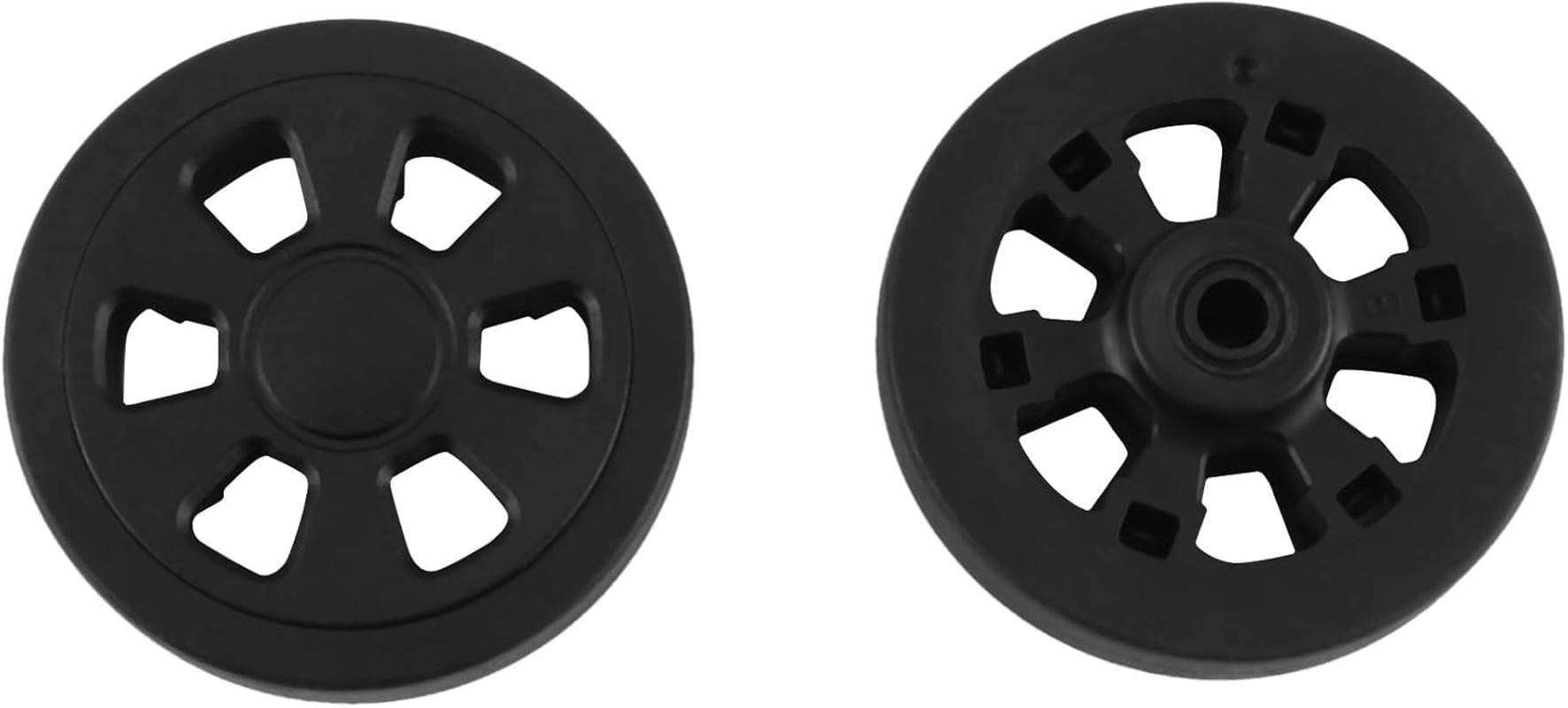 60Mm X 12Mm Luggage Wheels Replacement Wear PU Suitcase Wheels Black 2Pair image number 4