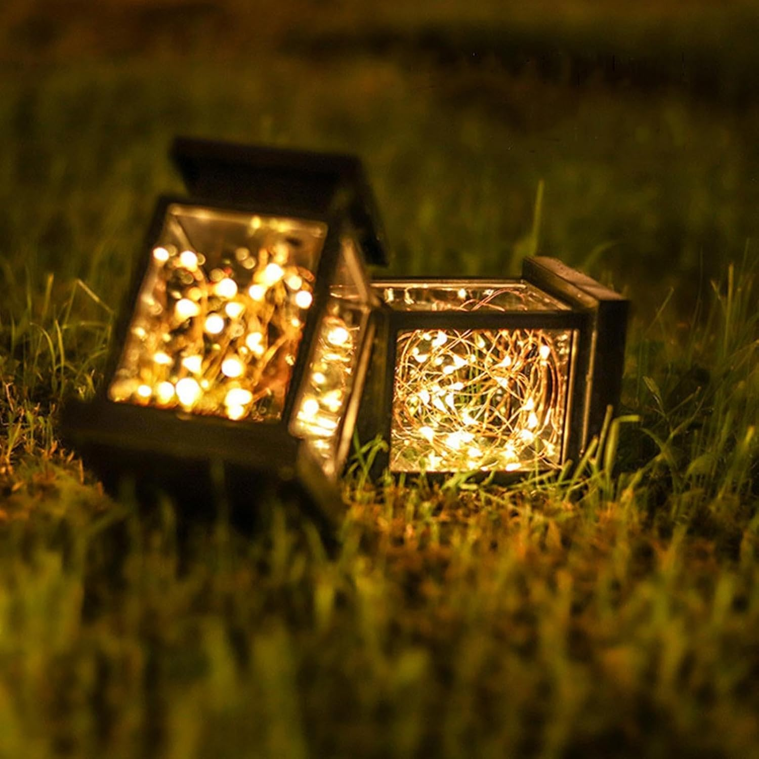 Outdoor Solar Powered Lantern,Waterproof Outdoor Lanterns for Patio | Portable Lamp Solar Powered for Yard Decor, Camping Decor, Garden image number 1