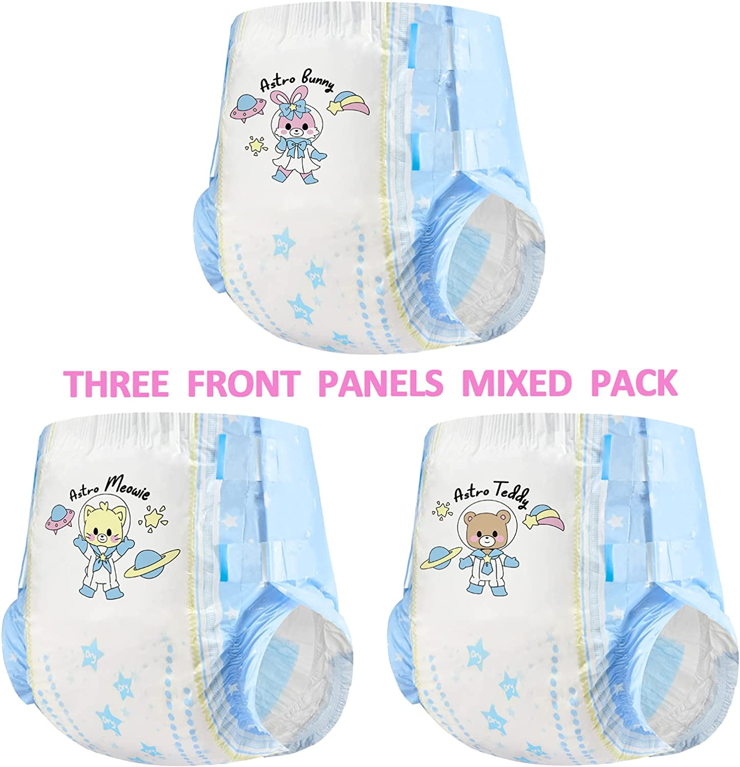 Littleforbig Printed Adult Brief Diapers 10 Pieces - Astro Babies(L) image number 4