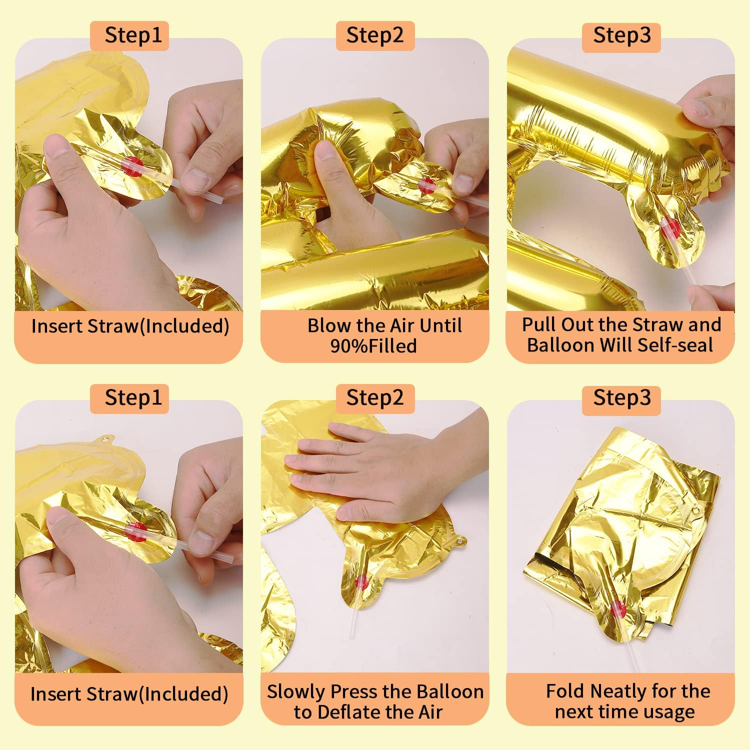 ACCEVO Happy Birthday Balloons Banner,16 Inch Aluminum Foil Letters, Birthday Party Decorations Happy Birthday Banner Party Decorations for Women Men Boys Girls Kids Gold Birthday Decorations Backdrop - Black image number 4